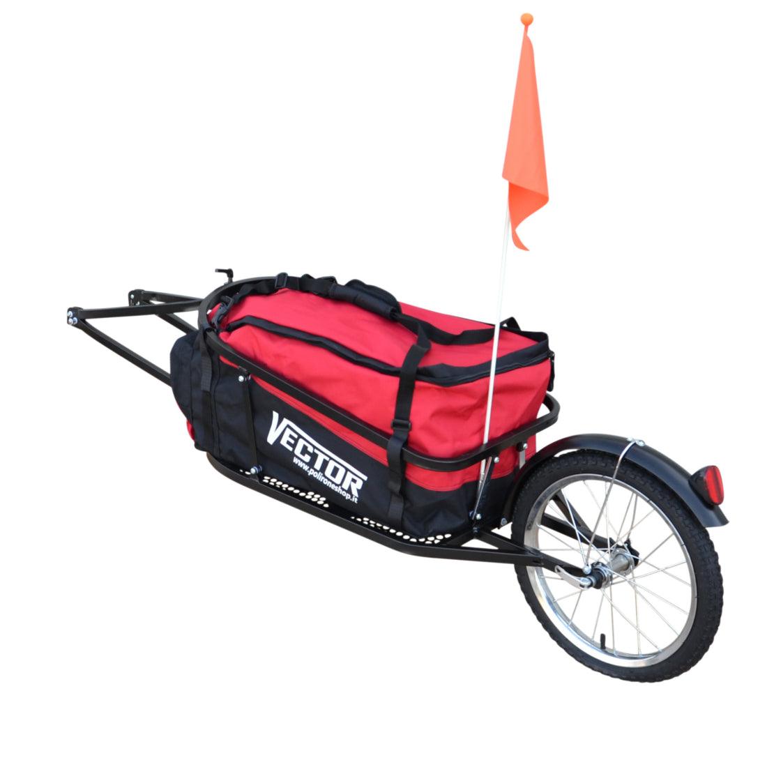 Carrello da bici per trasporto merci e materiali