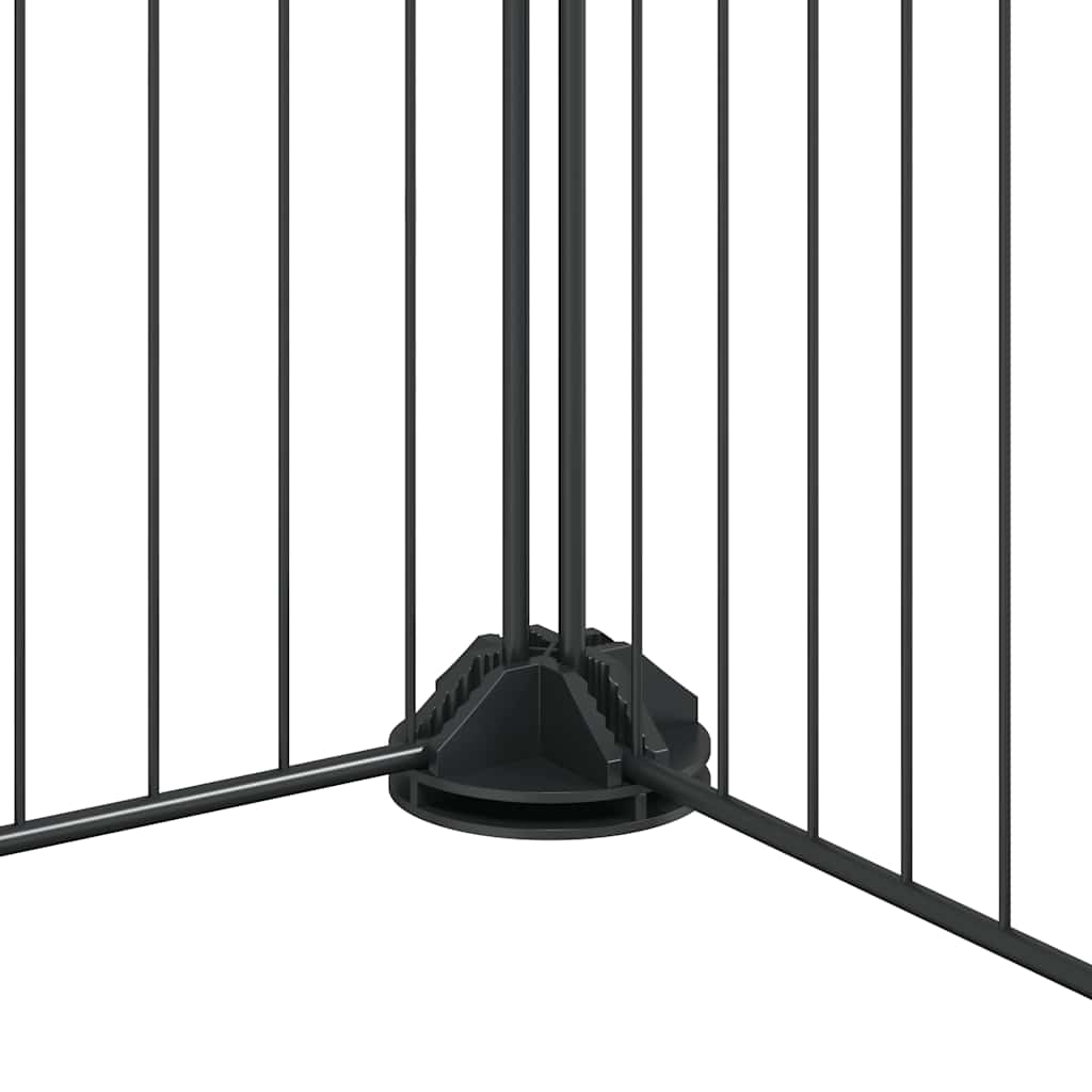 7-vidaXL Gabbia per Animali 12 Pannelli con Porta Nero 35x35 cm Acciaio-7