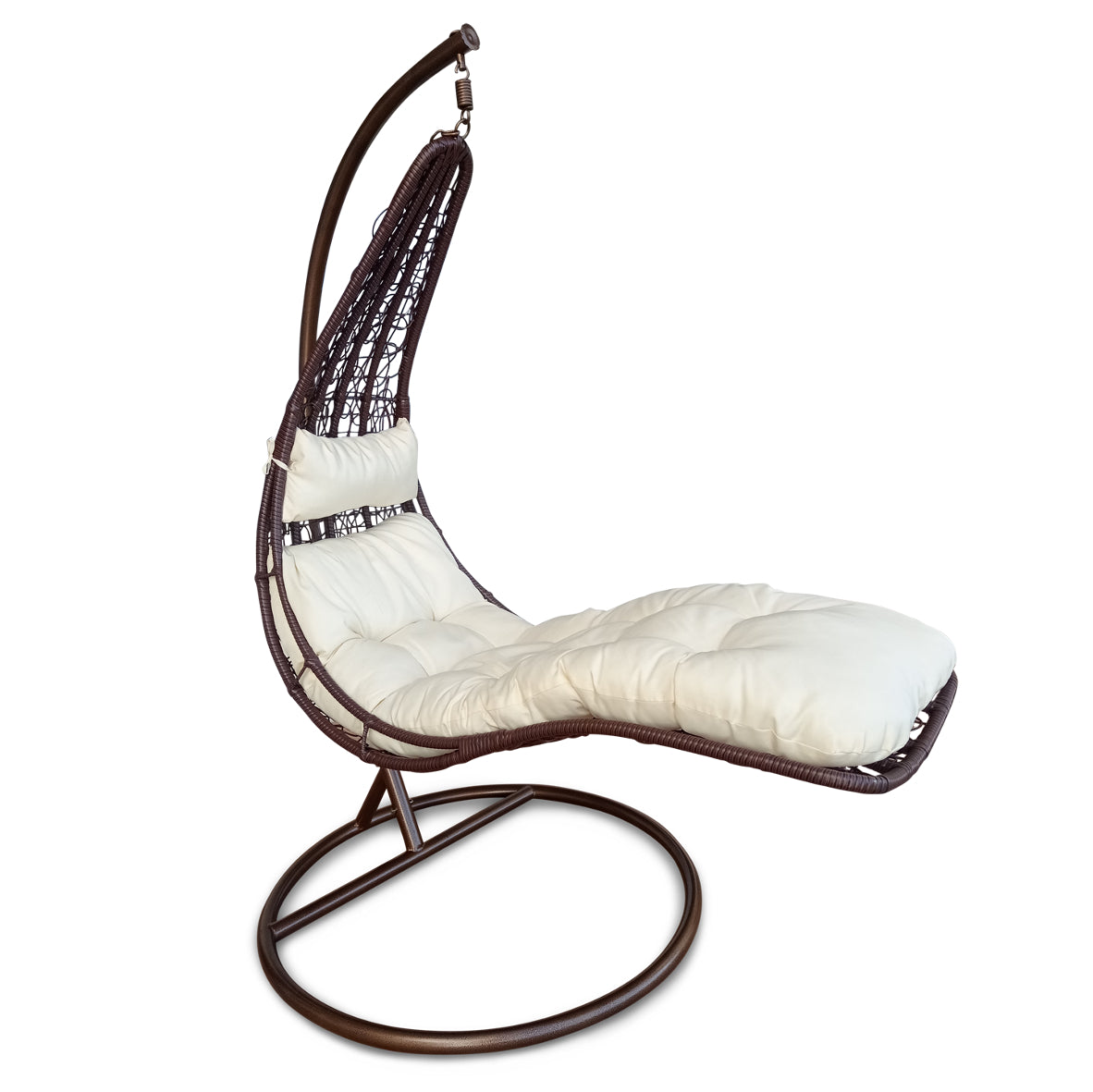 Poltrona Sospesa Giardino Sedia Dondolo Amaca pendolo in Rattan e Meta Poltrona Sospesa Giardino Sedia Dondolo Amaca pendolo in Rattan e Meta