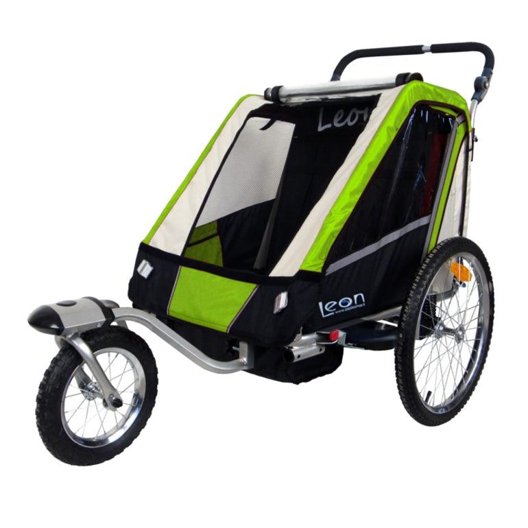 LEON - Rimorchio Per Bicicletta e Passeggino Per 1 o 2 Bambini - Papilio Shop