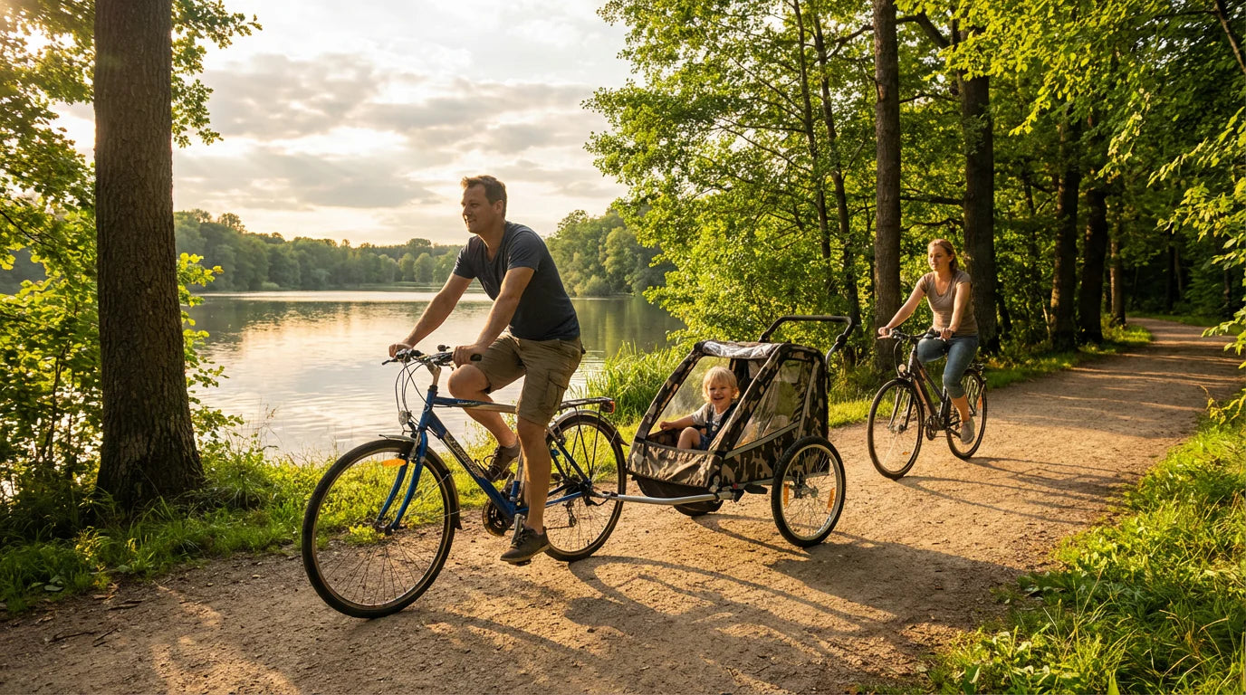 Rimorchio bici per bambini