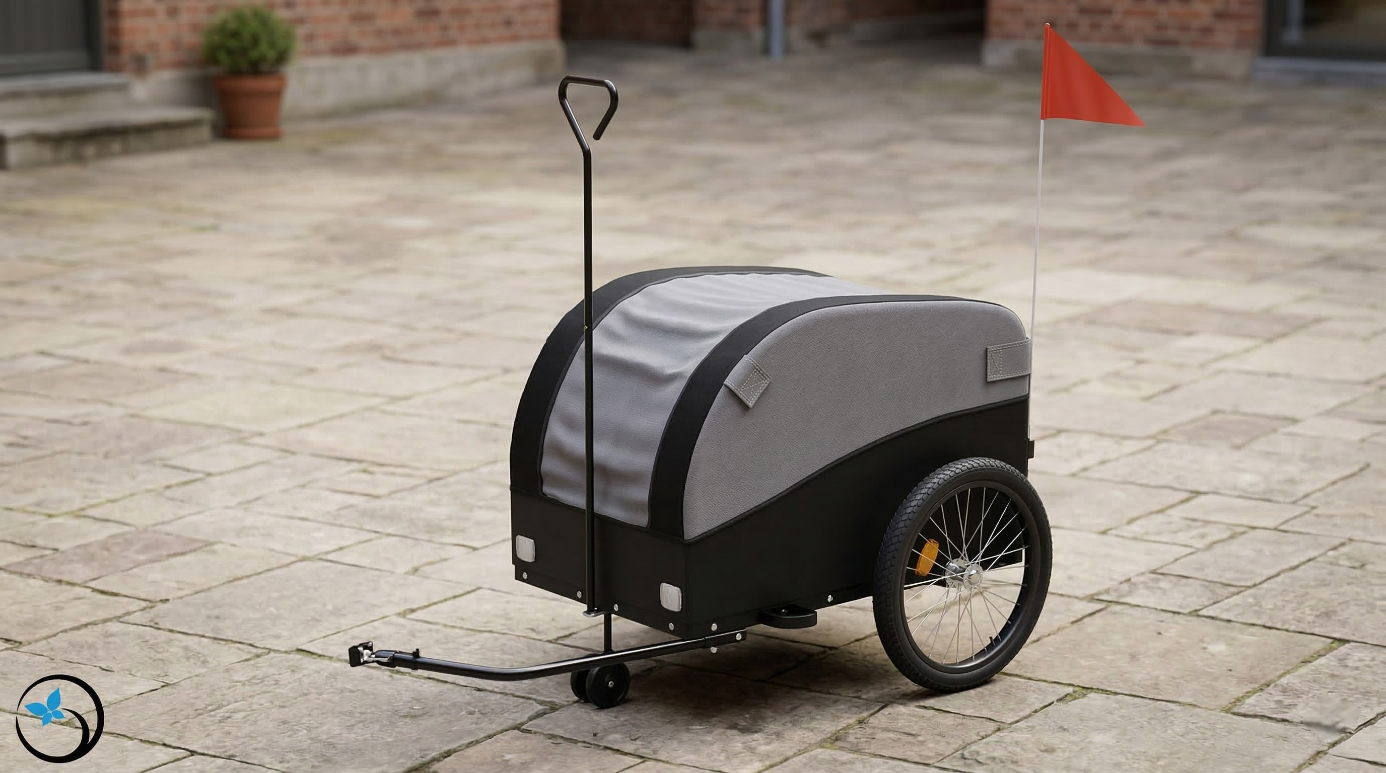 Carrello da bici per trasporto merci e materiali