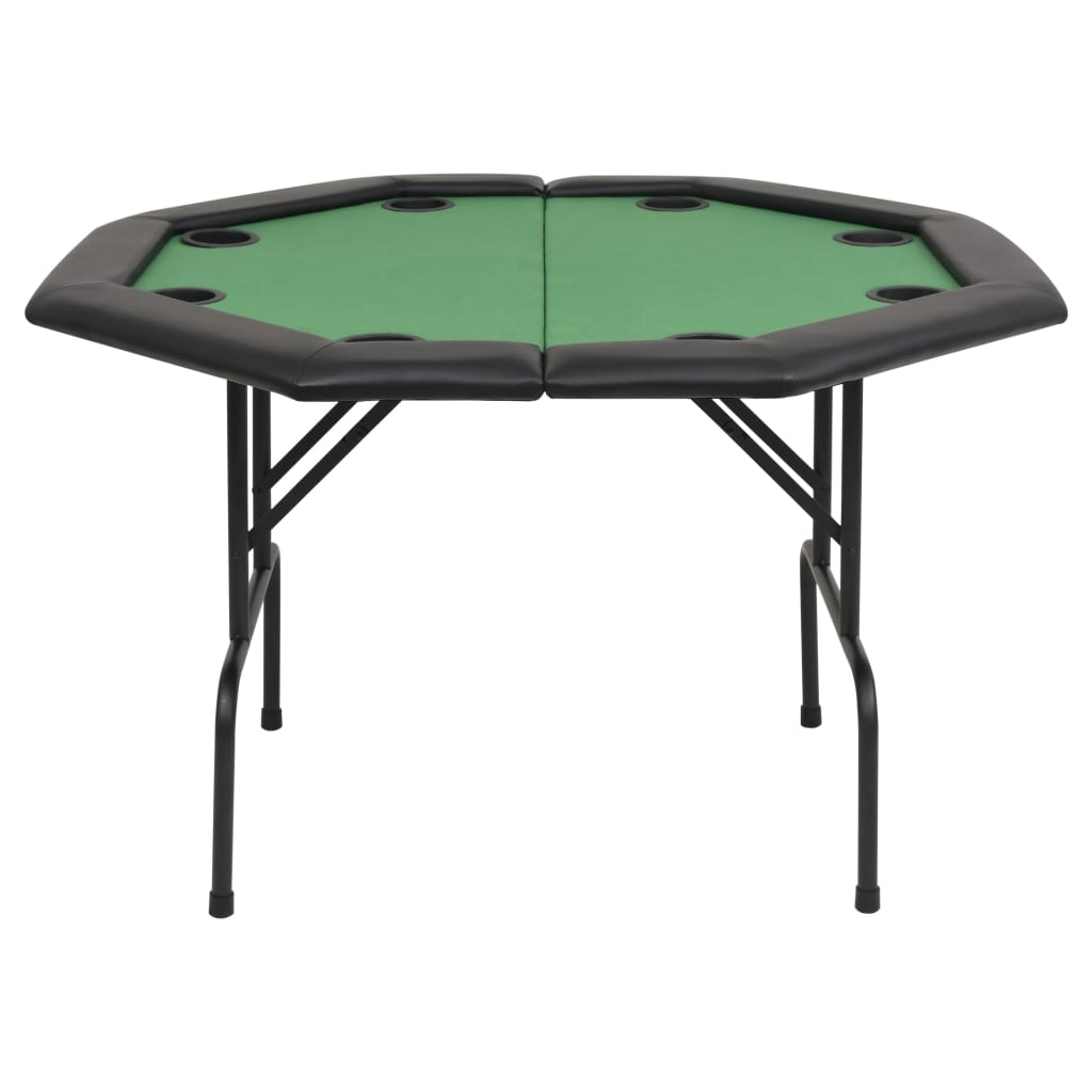 3-vidaXL Tavolo da Poker Piegabile in 2 per 8 Giocatori Ottagonale Verde-3
