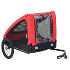 1-vidaXL Rimorchio da Bici per Animali Domestici Rosso e Nero-1