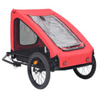 5-vidaXL Rimorchio da Bici per Animali Domestici Rosso e Nero-5