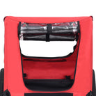 7-vidaXL Rimorchio da Bici per Animali Domestici Rosso e Nero-7