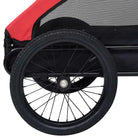 9-vidaXL Rimorchio da Bici per Animali Domestici Rosso e Nero-9