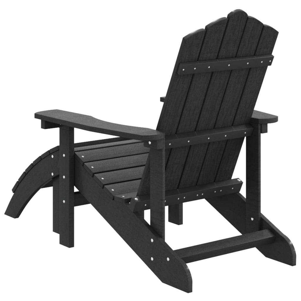 5-vidaXL Sedia da Giardino Adirondack con Poggiapiedi Antracite in HDPE-5