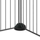 7-vidaXL Gabbia per Animali 8 Pannelli con Porta Nero 35x35 cm Acciaio-7