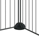 7-vidaXL Gabbia per Animali 36 Pannelli con Porta Nera 35x35 cm Acciaio-7