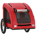 5-vidaXL Rimorchio da Bici per Animali Rosso Oxford e Ferro-5
