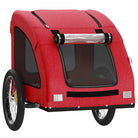 5-vidaXL Rimorchio da Bici per Animali Rosso Oxford e Ferro-5
