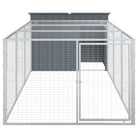 5-vidaXL Cuccia per cani con recinto antracite 153x396x110 cm in acciaio zincato-5