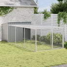 1-vidaXL Cuccia per cani con recinto antracite 153x396x110 cm in acciaio zincato-1
