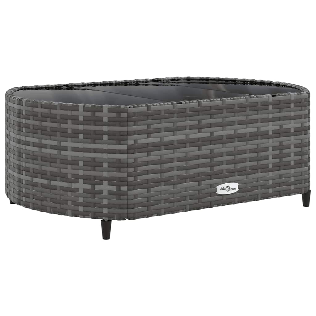 5-vidaXL Set Divano da Giardino 6 pz con Cuscini Grigio in Polyrattan-5