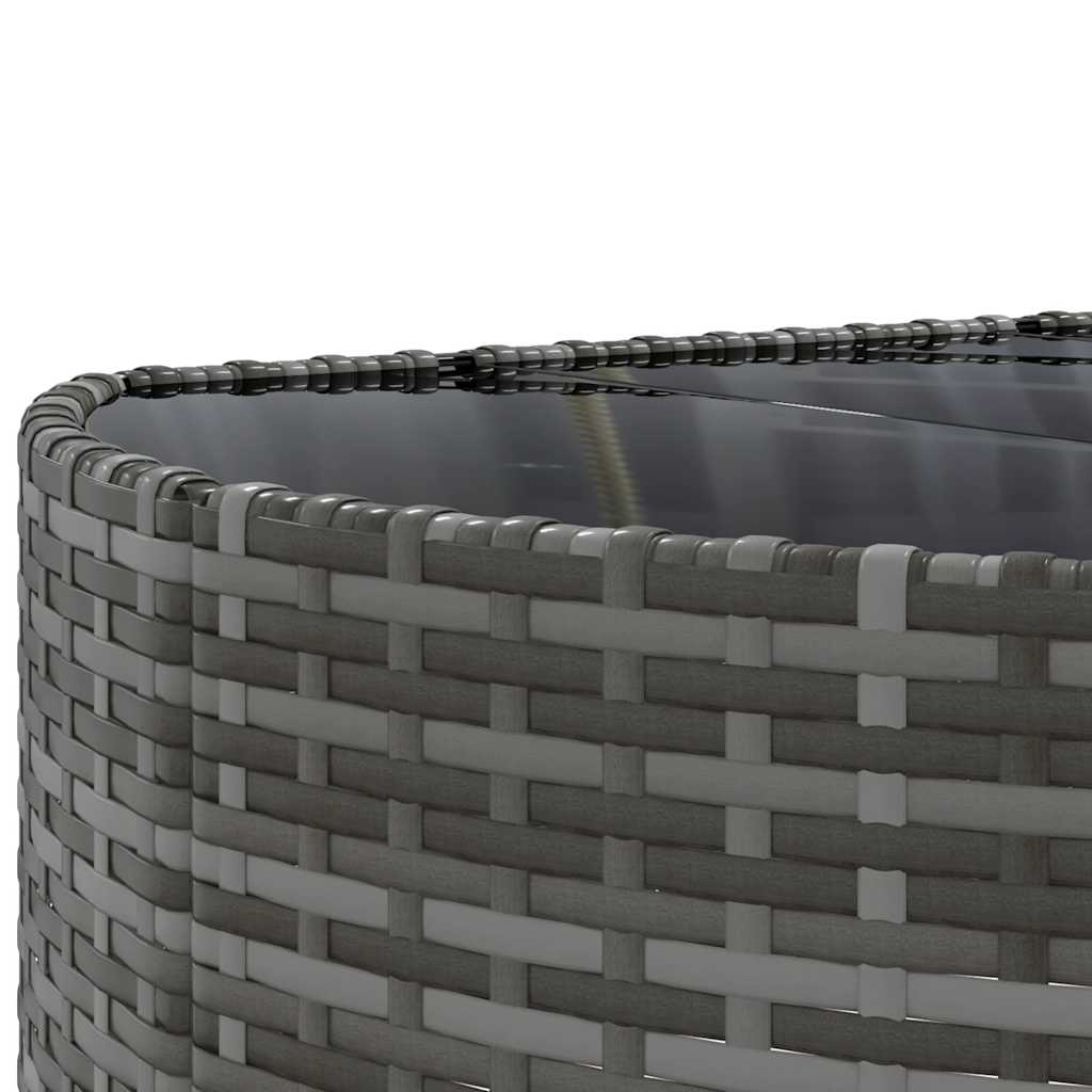 9-vidaXL Set Divano da Giardino 6 pz con Cuscini Grigio in Polyrattan-9