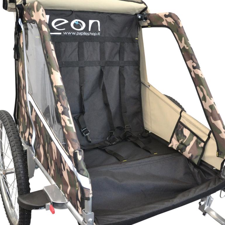 LEON - Rimorchio Per Bicicletta e Passeggino Per 1 o 2 Bambini - Papilio Shop