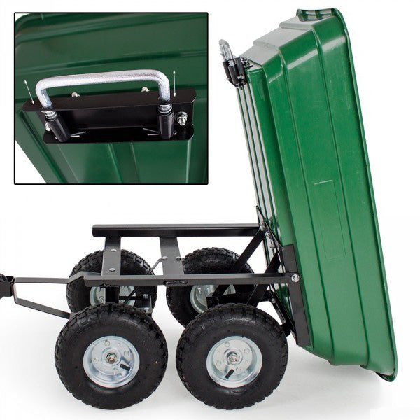 Carrello da giardino 4 ruote ribaltabile 250kg Verdelook in offerta Carrello da giardino 4 ruote ribaltabile 250kg Verdelook in offerta