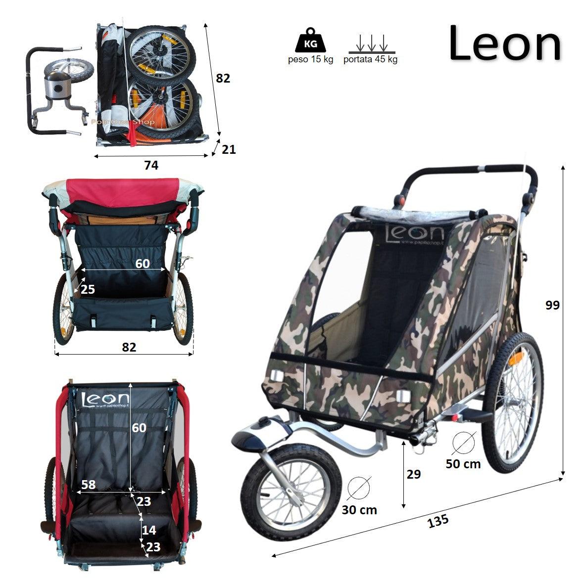 rimorchio per bambini in bicicletta