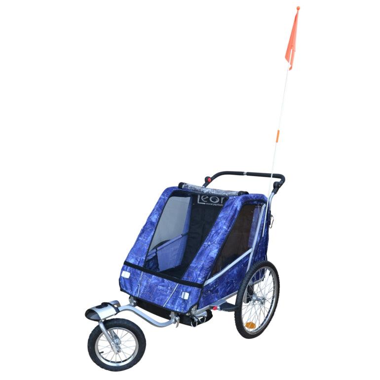 LEON - Rimorchio Per Bicicletta e Passeggino Per 1 o 2 Bambini - Papilio Shop