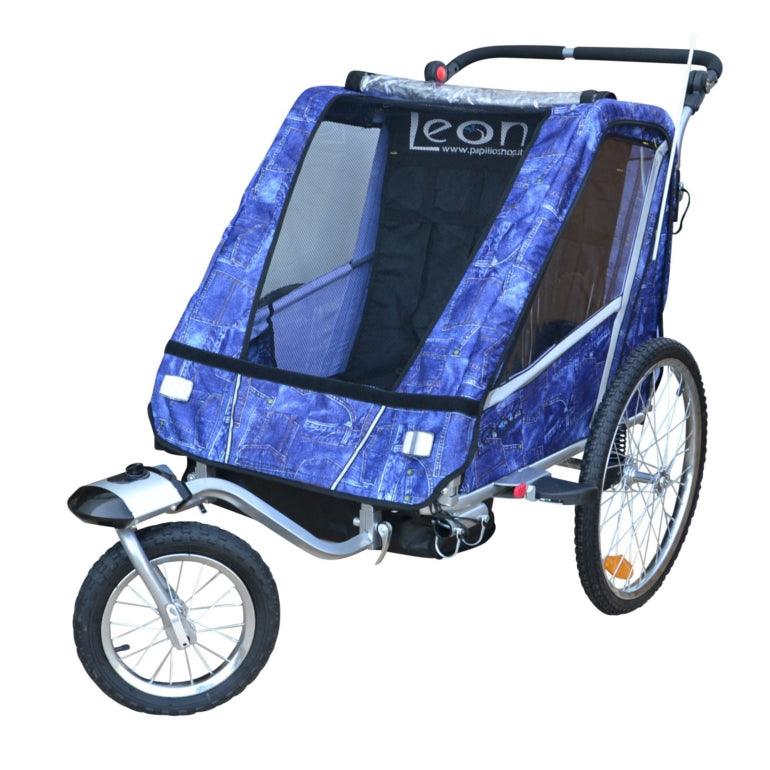 LEON - Rimorchio Per Bicicletta e Passeggino Per 1 o 2 Bambini - Papilio Shop